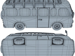 retro bus 3D Model