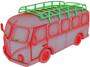 retro bus 3D Model
