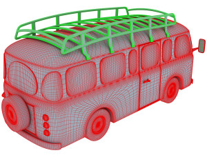 retro bus 3D Model