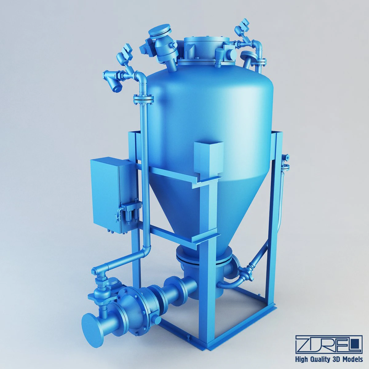 outlet conical pump 3D Model .c4d .max .obj .3ds .fbx .stl .blend 