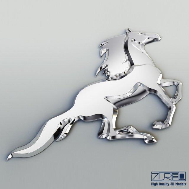 chrome horse v 1 3D 모델 .c4d .max .obj .3ds .fbx .stl .blend 