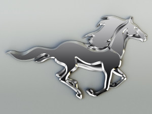 chrome horse v 1 3D 모델