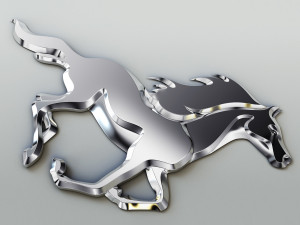 chrome horse v 1 3D 모델