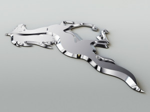 chrome horse v 1 3D 모델