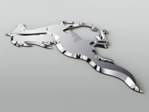 chrome horse v 1 3D Model