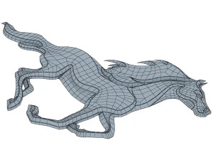 chrome horse v 1 3D Model
