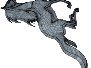 chrome horse v 1 3D 모델