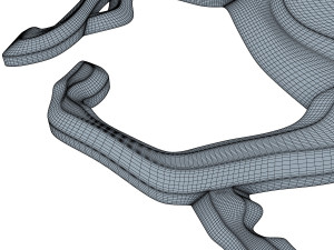 chrome horse v 1 3D 모델