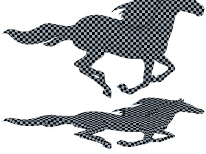 chrome horse v 1 3D 모델