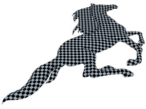 chrome horse v 1 3D 모델