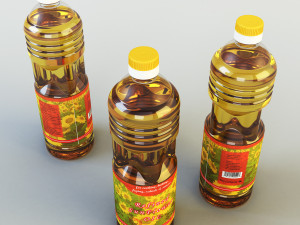 oil bottle 1 liter 3D Model