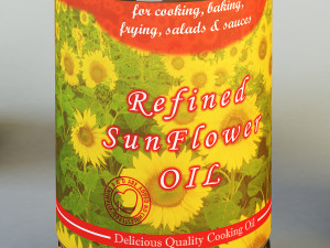 oil bottle 1 liter 3D Model