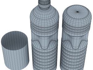 oil bottle 1 liter 3D Model