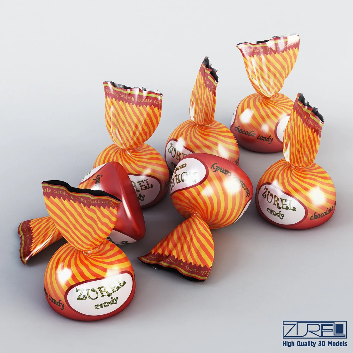 candy 3D Model .c4d .max .obj .3ds .fbx .stl .blend