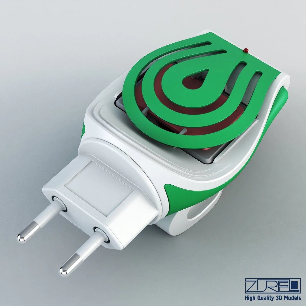 mosquitall fumigator green 3D Model .c4d .max .obj .3ds .fbx .stl .blend 