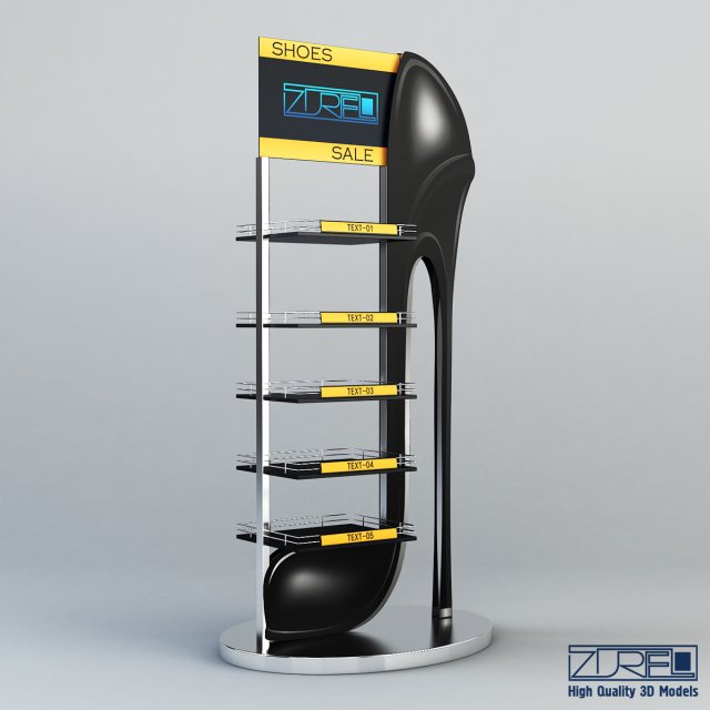 rack shoes v 2 3D-Modell .c4d .max .obj .3ds .fbx .stl .blend 