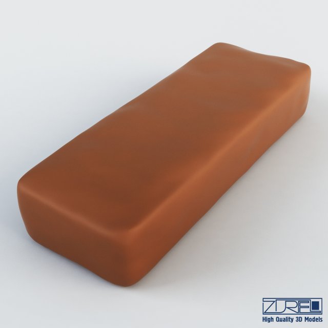 chocolate bar 3D Model .c4d .max .obj .3ds .fbx .stl .blend 