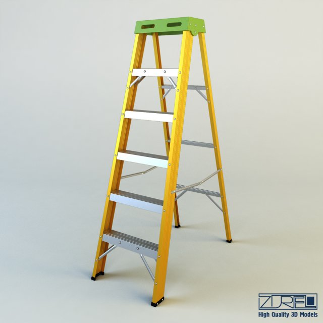 ladder 3D Model .c4d .max .obj .3ds .fbx .stl .blend 