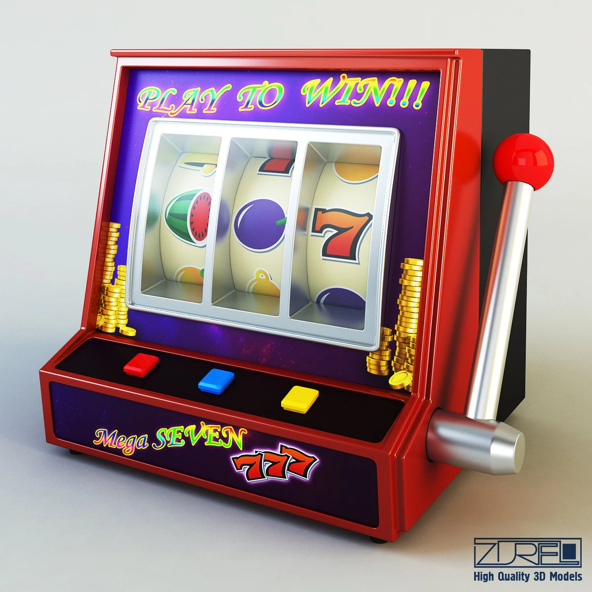 gaming machine 3D Model .c4d .max .obj .3ds .fbx .stl .blend 