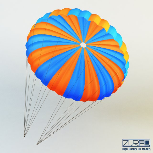 parachute Modello 3D .c4d .max .obj .3ds .fbx .stl .blend 