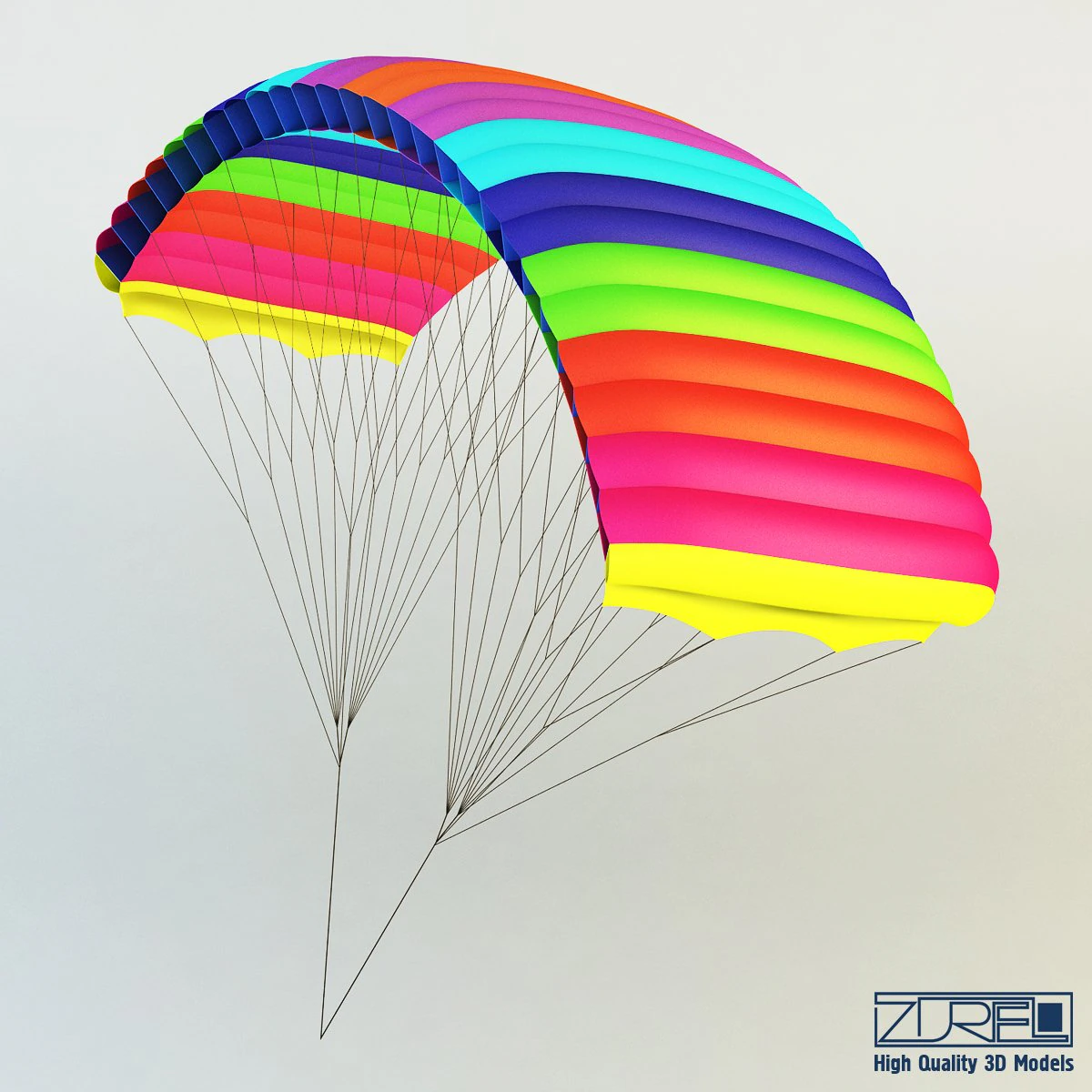 paraglider v 1 3D Model .c4d .max .obj .3ds .fbx .stl .blend 
