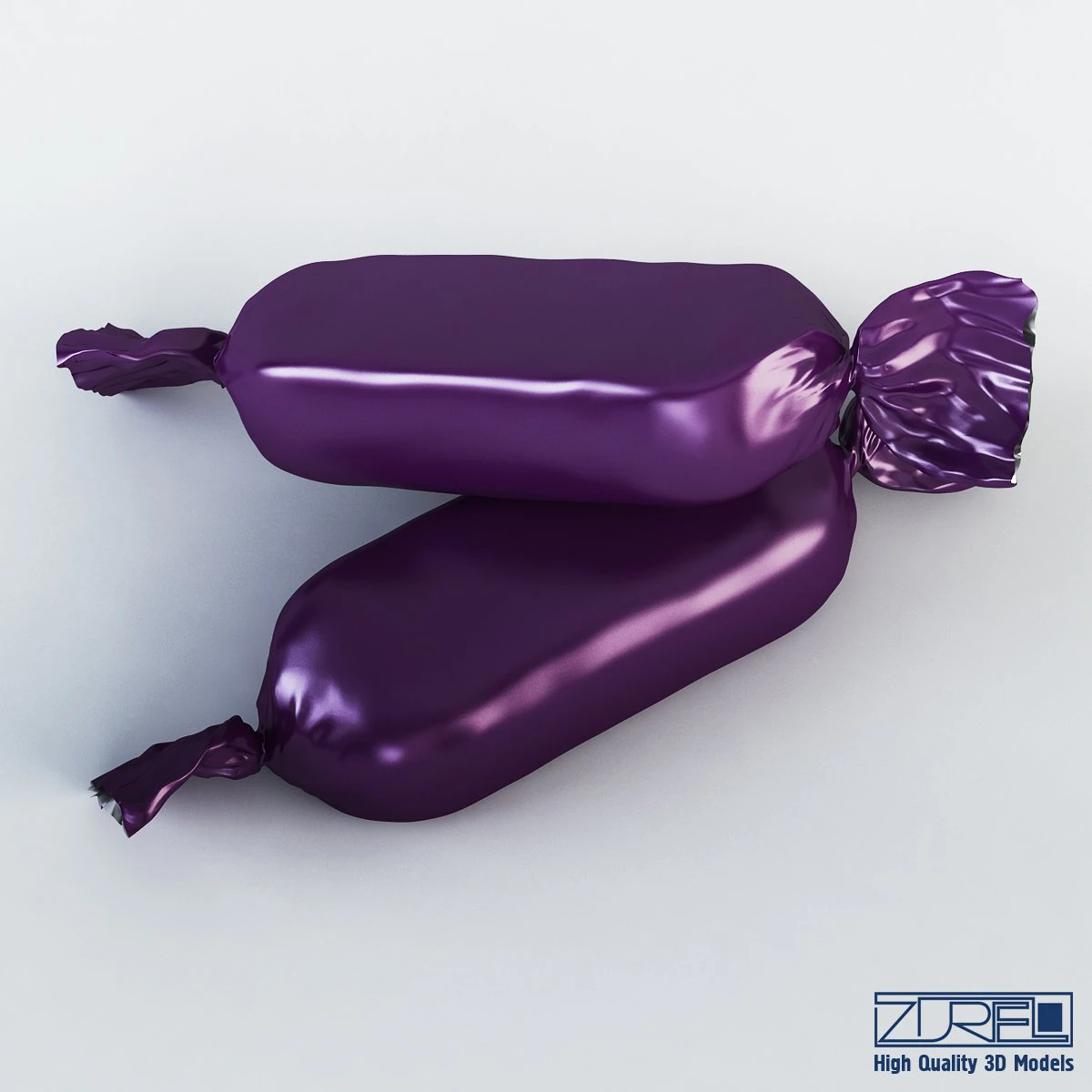 candy wrapper v 2 3D Model .c4d .max .obj .3ds .fbx .stl .blend