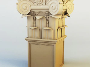 capital da coluna Modelo 3D