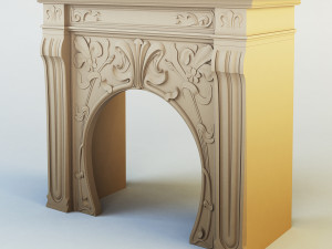art nouveau fireplace 3D Model