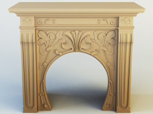 art nouveau fireplace 3D Model