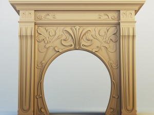 art nouveau fireplace 3D Model