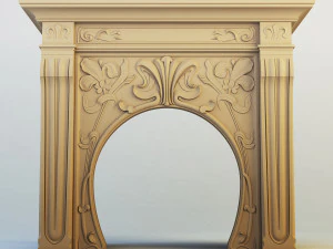 art nouveau fireplace 3D Model