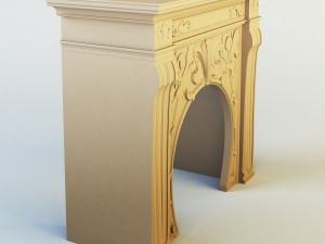 art nouveau fireplace 3D Model