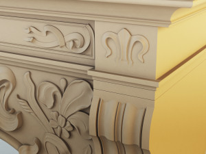 art nouveau fireplace 3D Model