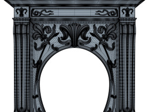art nouveau fireplace 3D Model