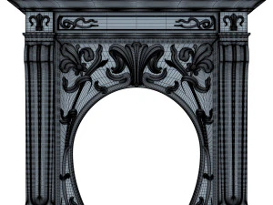 art nouveau fireplace 3D Model