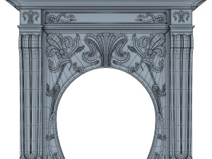 art nouveau fireplace 3D Model