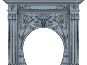 art nouveau fireplace 3D Model