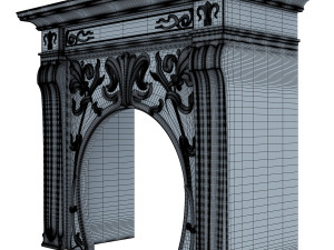 art nouveau fireplace 3D Model