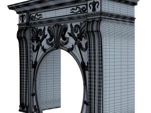 art nouveau fireplace 3D Model