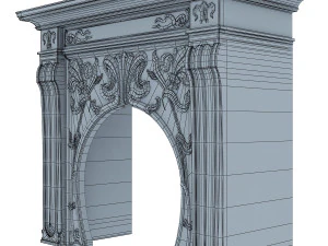 art nouveau fireplace 3D Model