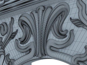 art nouveau fireplace 3D Model