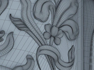 art nouveau fireplace 3D Model