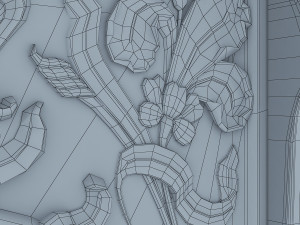 art nouveau fireplace 3D Model