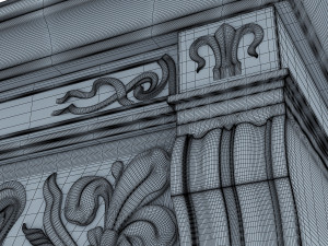 art nouveau fireplace 3D Model