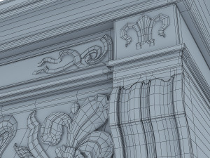 art nouveau fireplace 3D Model