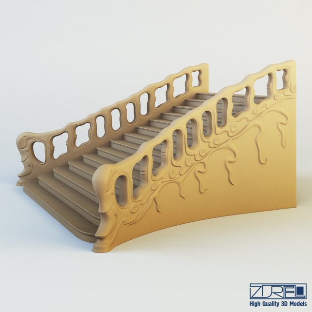 stairs Model 3D .c4d .max .obj .3ds .fbx .stl .blend 