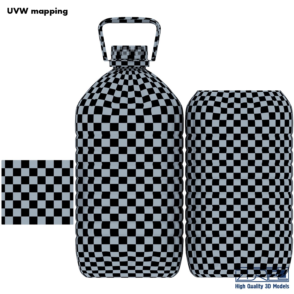 Checkered (Black & White Pattern) Water Bottle