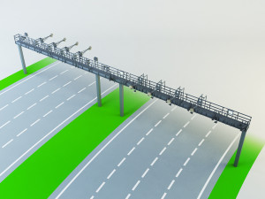 multi lane free flow mlff Model 3D