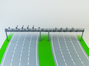 multi lane free flow mlff Model 3D