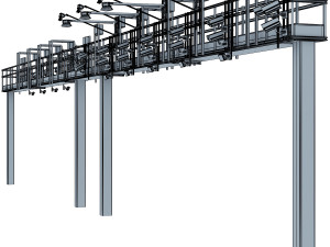 multi lane free flow mlff Model 3D